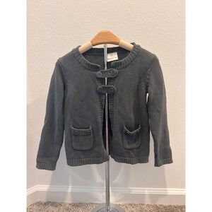 Hanna Andersson‎ Girls Gray Button Front Cardigan